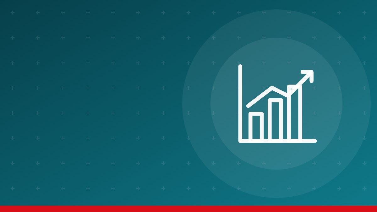 Illustration of a bar chart with a rising trend