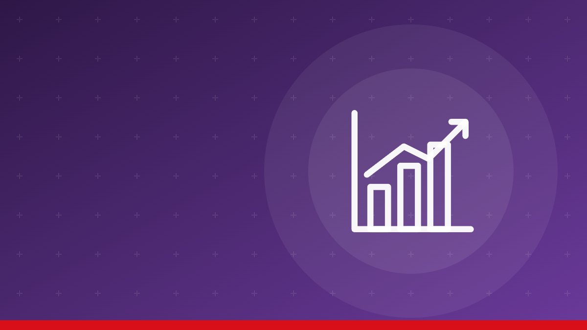 Illustration of a bar chart with a rising trend