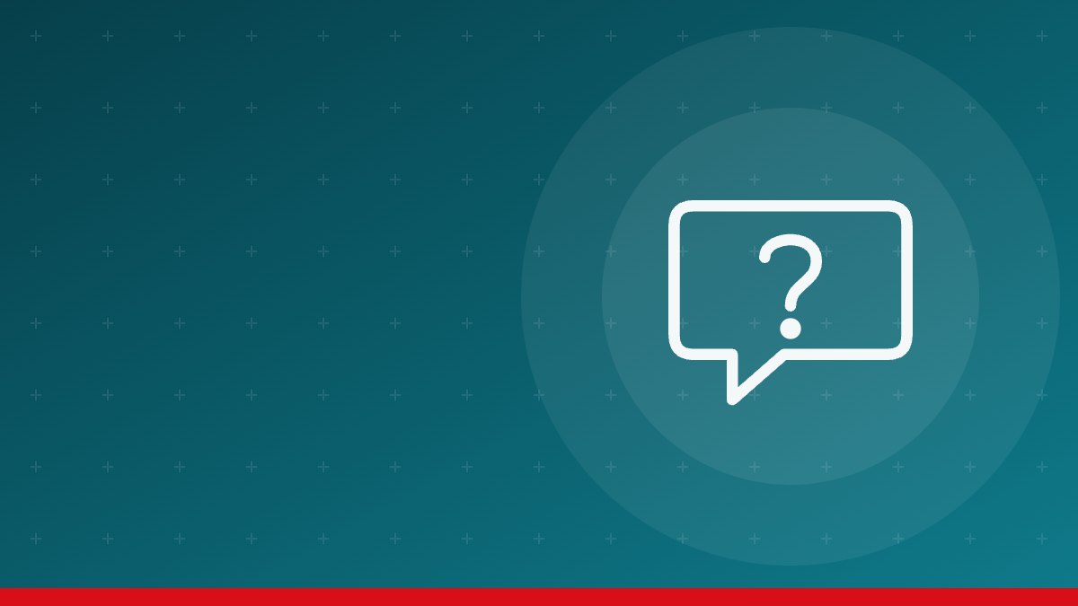 Illustration of a speech bubble with a question mark