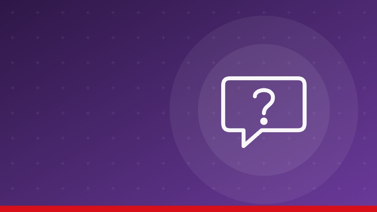 Illustration of a speech bubble with a question mark