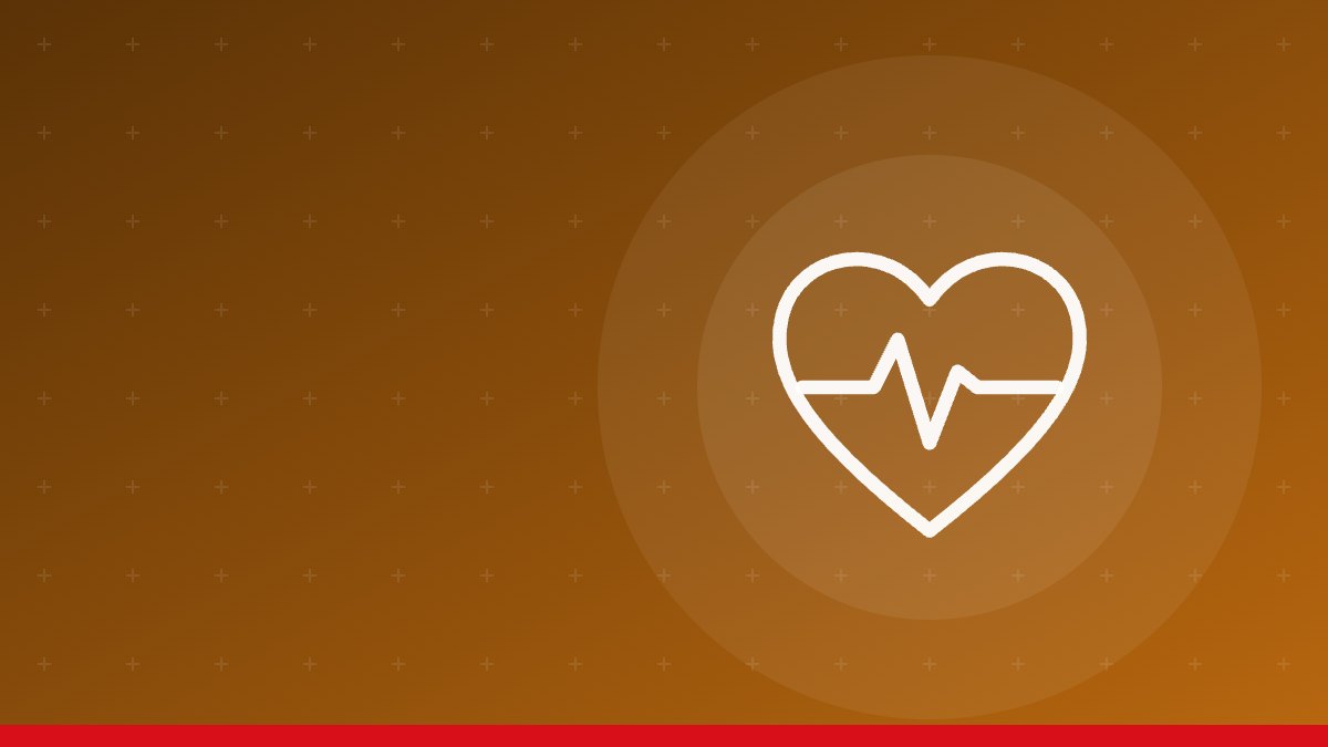 Illustration of a heart with an ECG trace